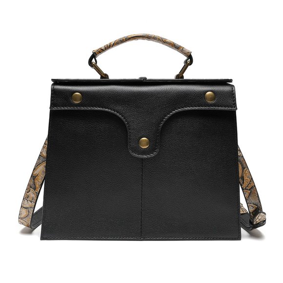 Retro style cowhide women's shoulder crossbody bag - Picture 5 of 12